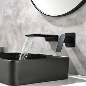 ABAD Single Handle Wall Mounted Faucet with Valve in matte black