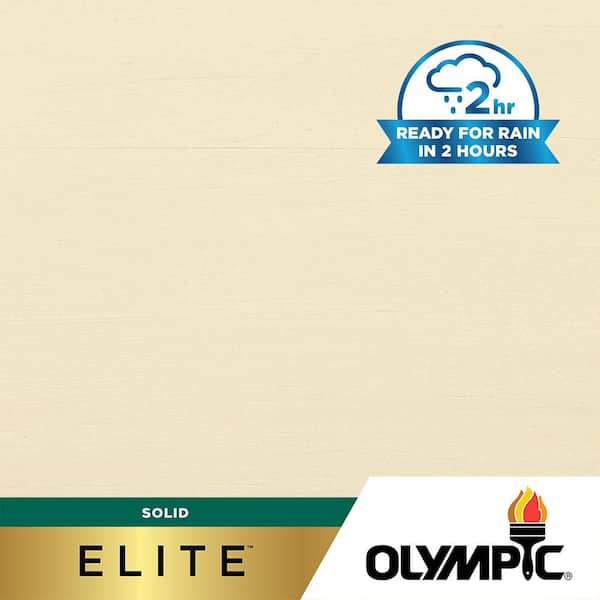 Olympic Elite 1 gal. SC-1078 Snowflake Solid Advanced Exterior Stain and Sealer in One