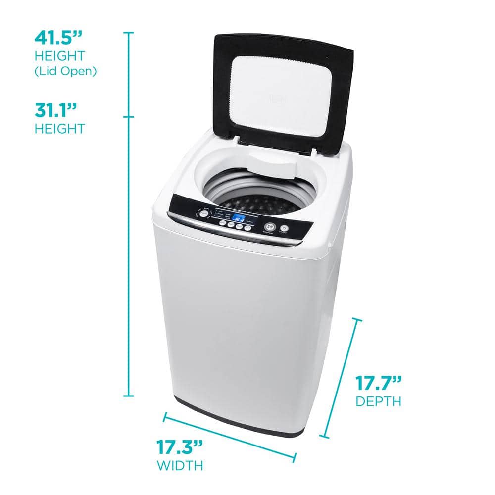 Compact White Stainless Steel Top-Loading Portable Washer