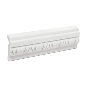 2 in. x 5/8 in. x 6 in. Long Egg and Dart Recycled Polystyrene Panel Moulding Sample