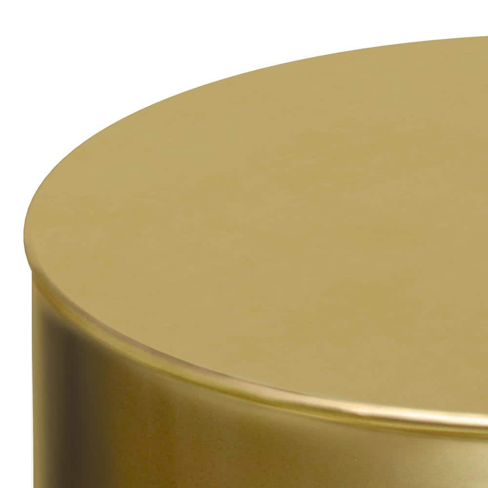 Ombre Black and Gold Metal Round Accent Table