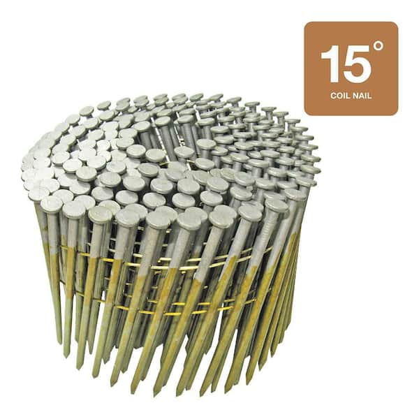 Grip-Rite 3 in. x 0.120 in. 15° Hot Galvanized Smooth Shank Nails (2,500-Piece per Box)