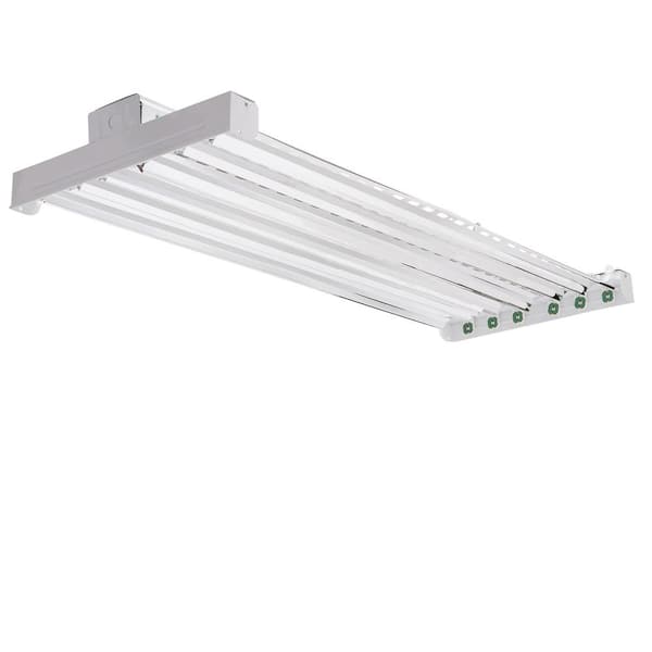 Lithonia Lighting High Bay Industrial 6-Light Grey Hanging Fluorescent Fixture