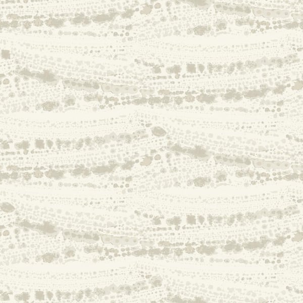Chesapeake Rannell Beige Abstract Scallop Matte Paper Pre-Pasted Wallpaper