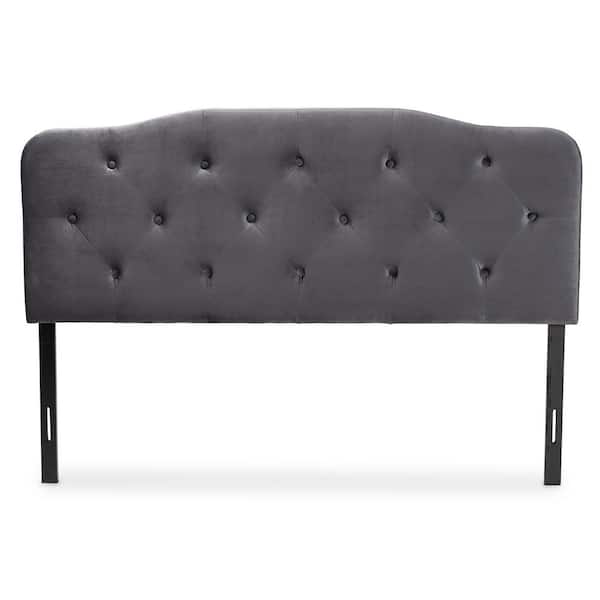 Baxton Studio Gregory Grey and Dark Brown Queen Headboard