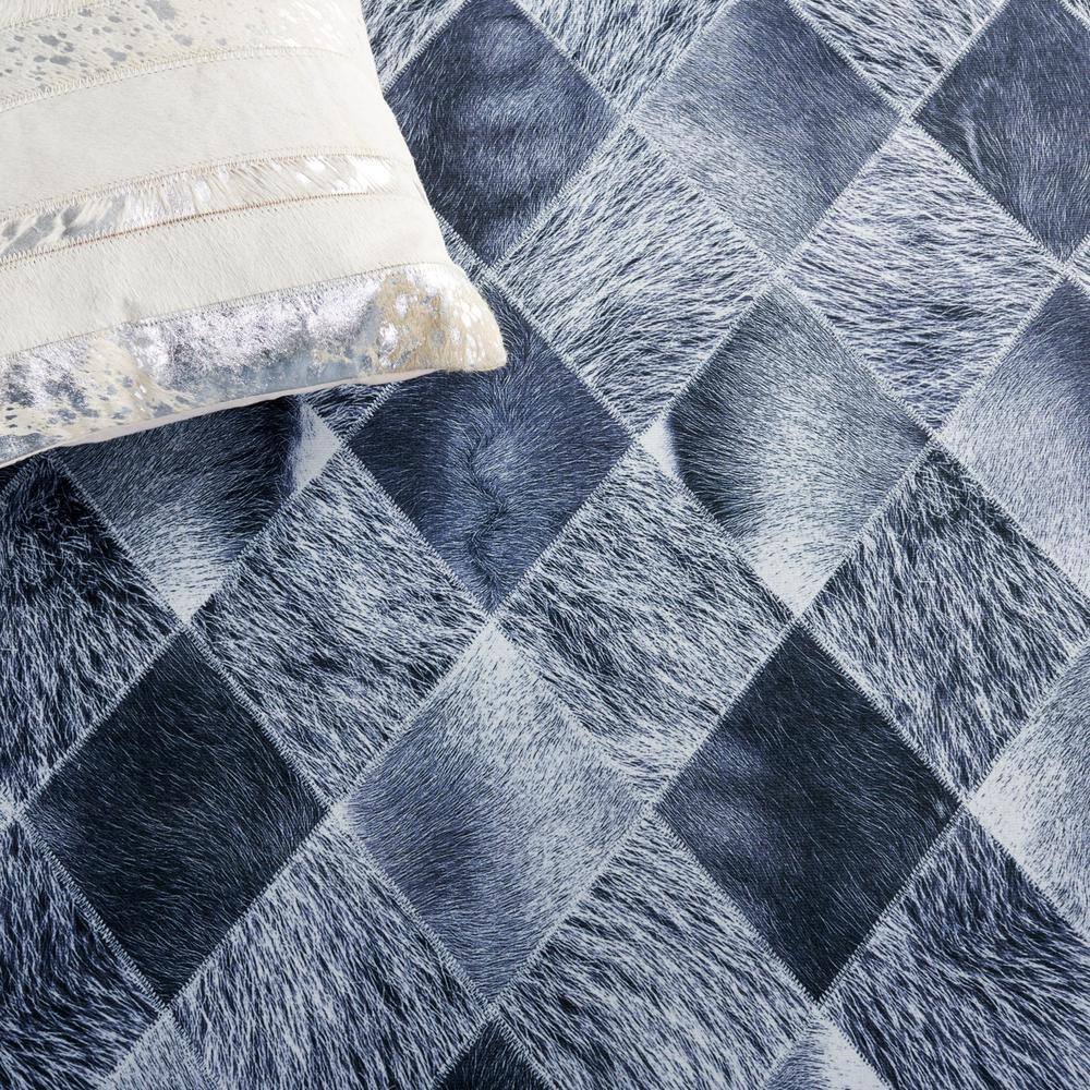 Gray Faux Fur Non-Slip Washable 6' x 9' Area Rug