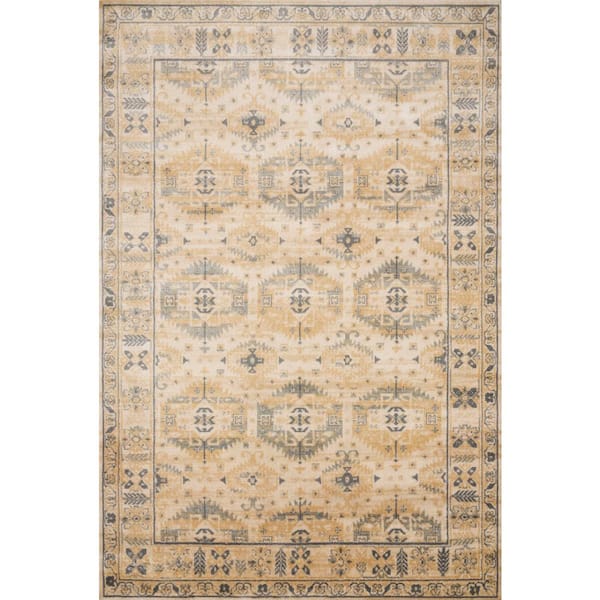 LOLOI II Isadora Wheat/Wheat 4 ft. x 6 ft. Transitional 100% Polypropylene Pile Area Rug