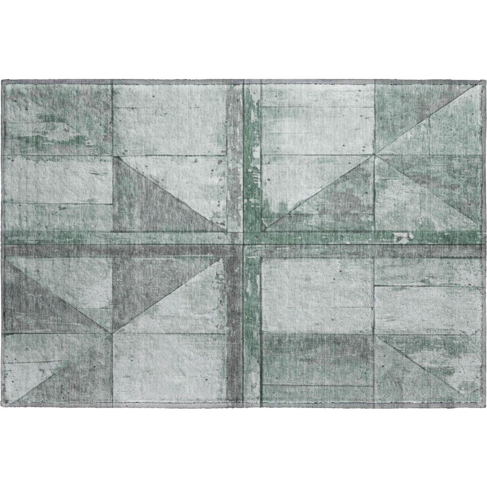 Mayfield Premium Machine Washable Abstract AMF1876 Sage 2 ft. x 3 ft. Area Rug price history on PriceWatchPro