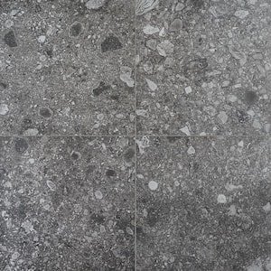 Rizzo 2.0 Charcoal 23.54 in. x 23.54 in. Matte Porcelain Floor and Wall Tile (11.62 sq. ft./Case)
