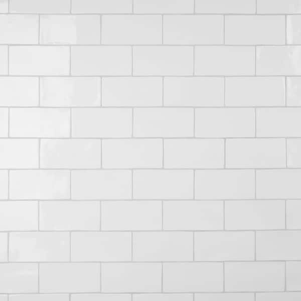 Merola Tile Castillo White 3 in. x 6 in. Ceramic Wall Tile (5.72