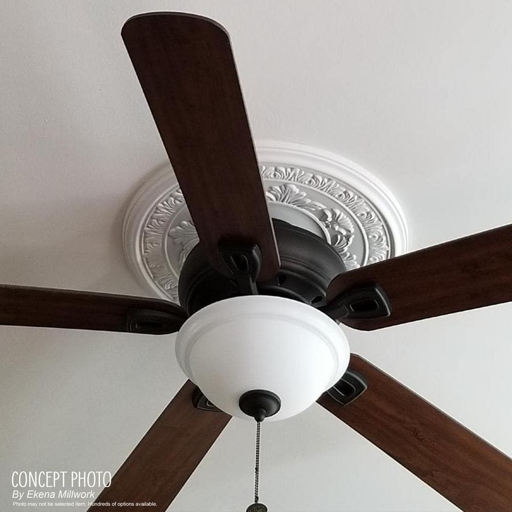 10-Inch White Traditional Thermoformed PVC Ceiling Medallion