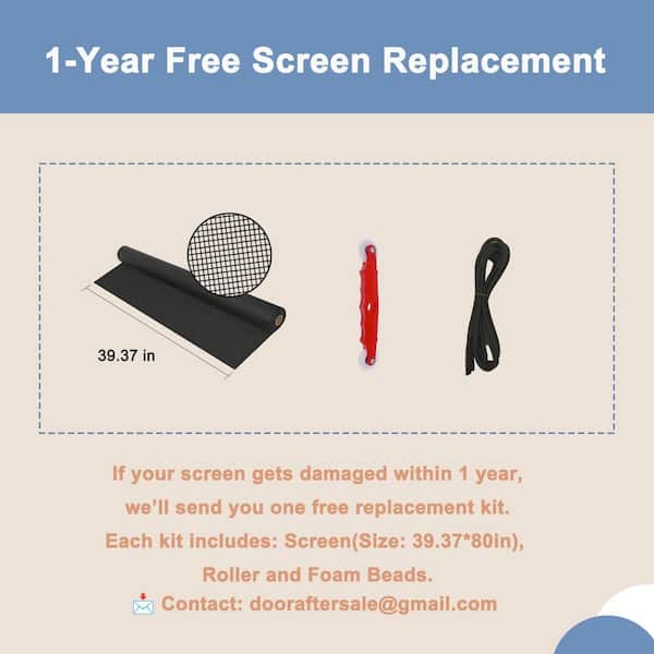 36 in. x 80 in. Rustic Style Universal Paneled Unfinished Pine Wood and Gauze Mesh Hinged Screen Door with Lock