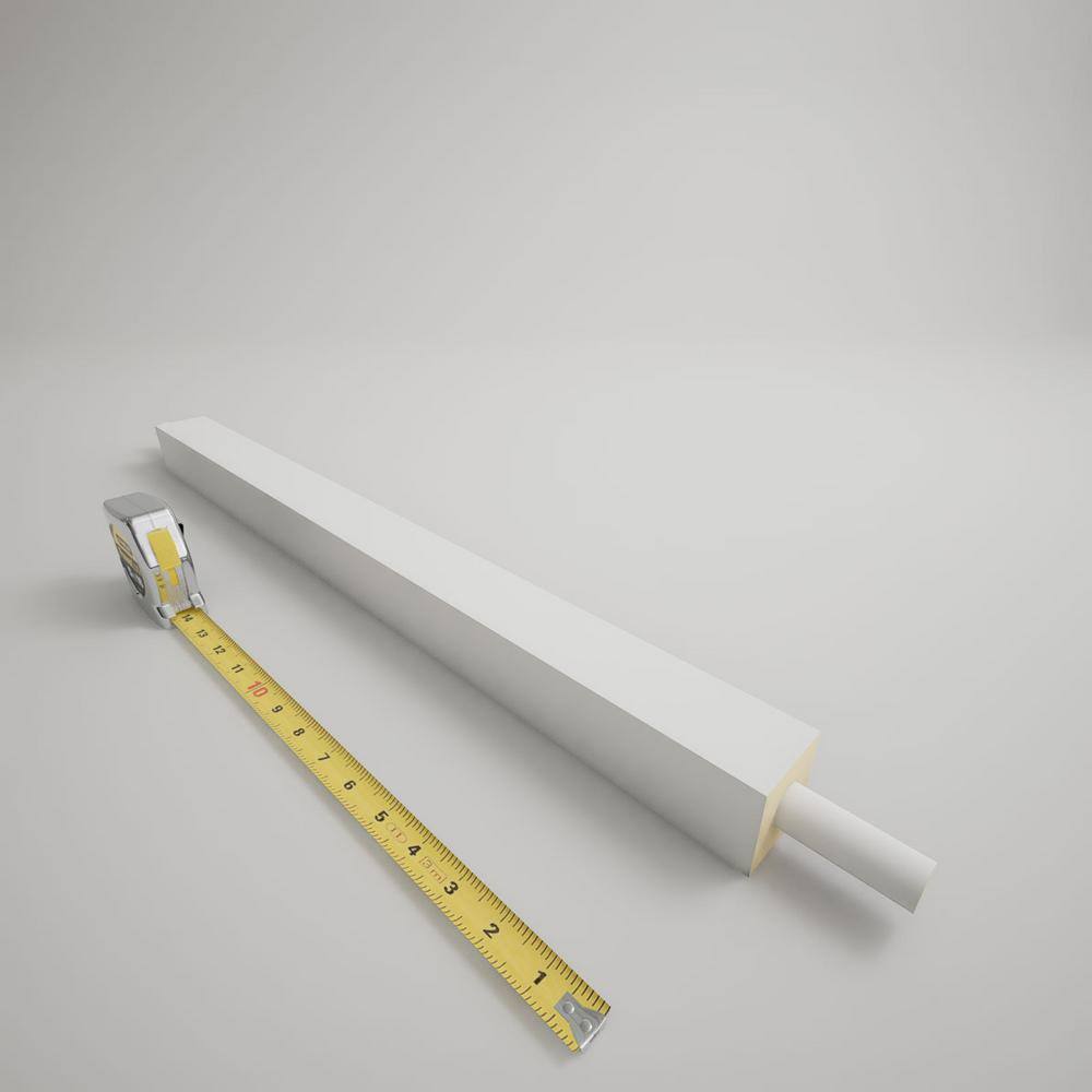 Endurathane White Resin Square Baluster, 24" Height
