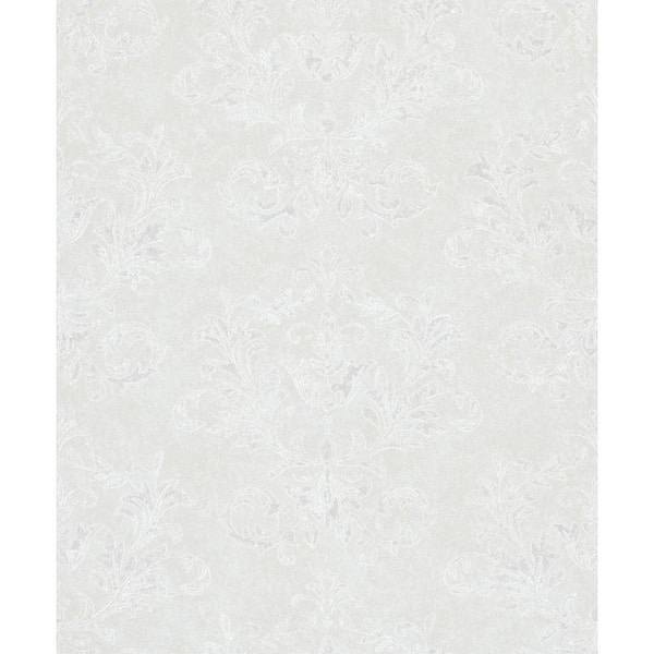Unbranded Hotel Collection Beige Embossed Damask Glitter Finish Non-Pasted Non-Woven Wallpaper Sample
