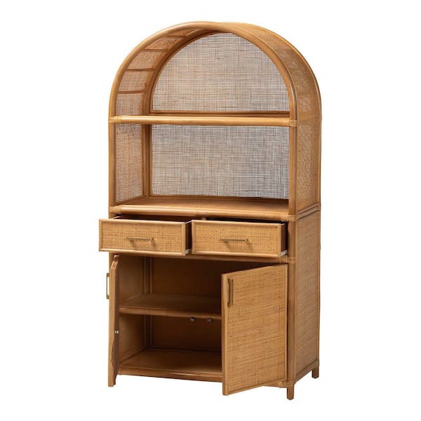 bali & pari Mairen Light Honey 59.8 in. H Storage Cabinet 262