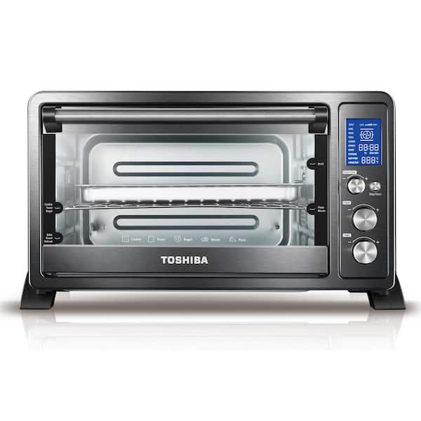 Toshiba Digital 1500 W 6-Slice Black Convection Toaster Oven with Temperature Control