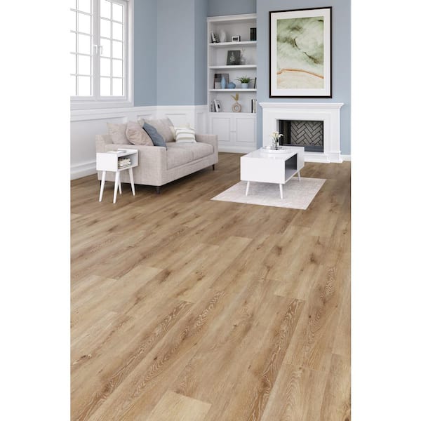 Home Decorators Collection Virgil Island Oak 12 mm T x 8 in. W Waterproof Laminate Wood Flooring (15.9 sqft/case)