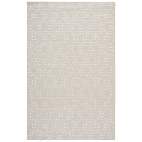 Sunset Salmon/Gray 8 ft. x 10 ft. Geometric Diamond Indoor/Outdoor Area Rug