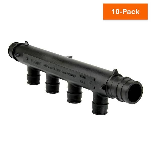 Uponor ProPEX 3/4 in. PEX-A Expansion Barb Engineered Polymer Open Multi-Port Tee with 1/2 in. Branches, 4-Outlets (10-Pack)