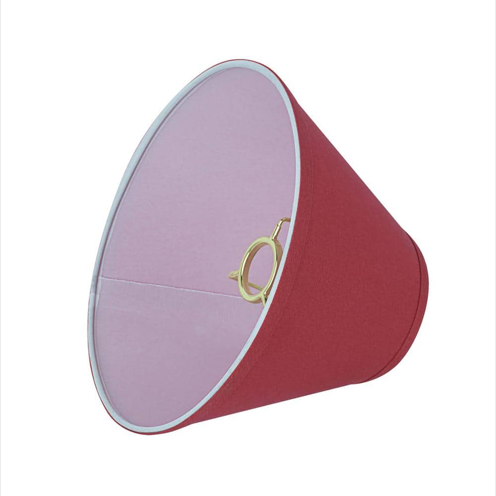Red Fabric Hardback Empire Lamp Shade, 10" Wide