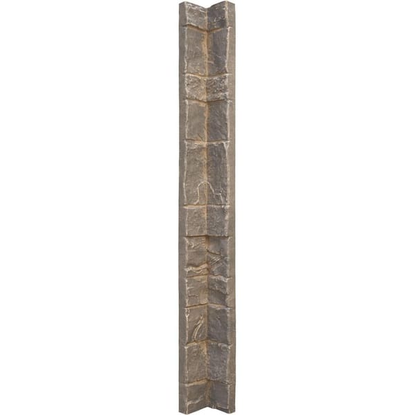 Ekena Millwork 3 in. x 3 in. Cannondale Composite Universal Inside Corner for StoneWall Faux Stone Siding Panels