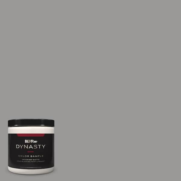 BEHR DYNASTY 8 oz. #HDC-NT-10A Dolphin Gray One-Coat Hide Matte Stain-Blocking Interior/Exterior Paint & Primer Sample