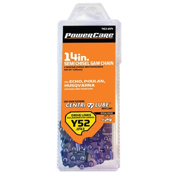 Powercare Y52 14 in. x 0.043 in. Semi Chisel Chainsaw Chain