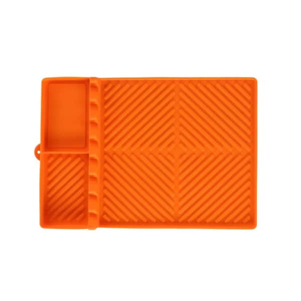 Silicone Mat with Drip Pad, Griddle Shelf and Compatibility for Kitchen Countertop, Baking and BBQ Grilling, Orange