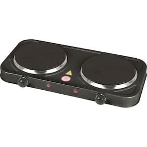 2-Burner 5.5 in. Black Electric Hot Plate