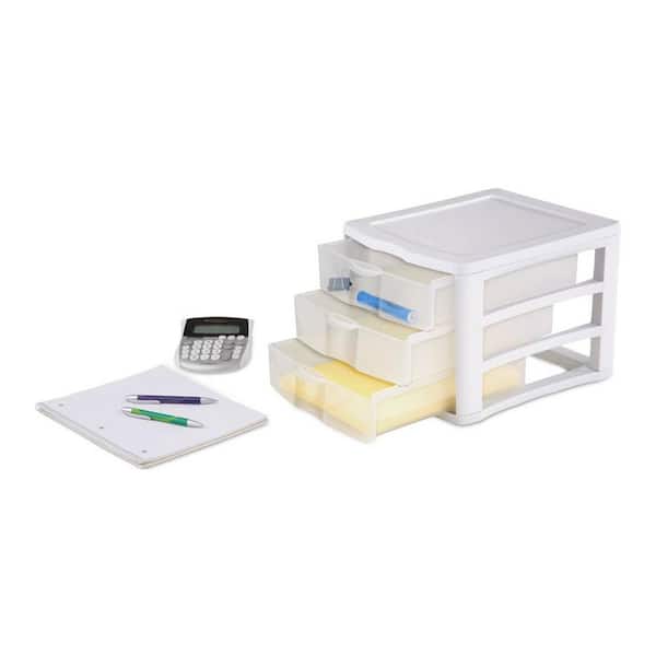 Sterilite Clearview Small Clear Plastic Stackable 5 Drawer Storage System  For Desktop And Drawer Household Organization For Stationary Or Pens :  Target