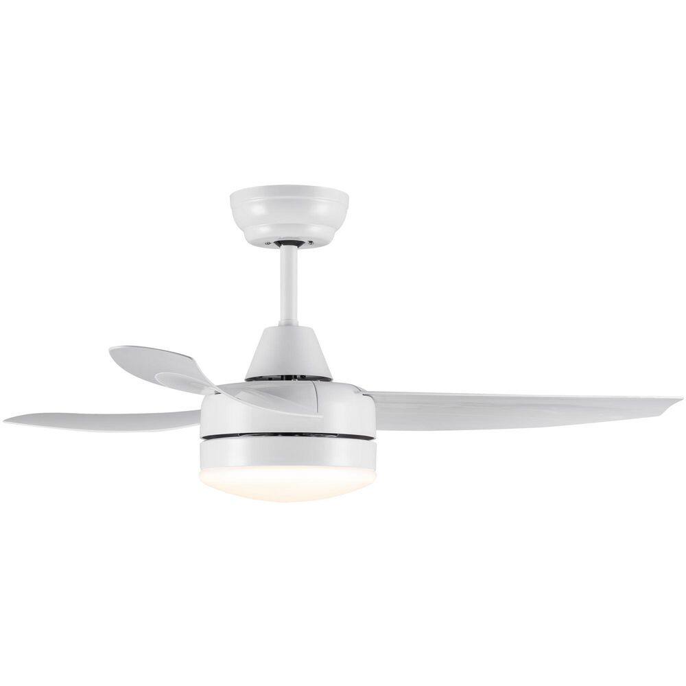 Avex 42 in. White Standard Ceiling Fan with Remote Control and Dimmable Integrated LED