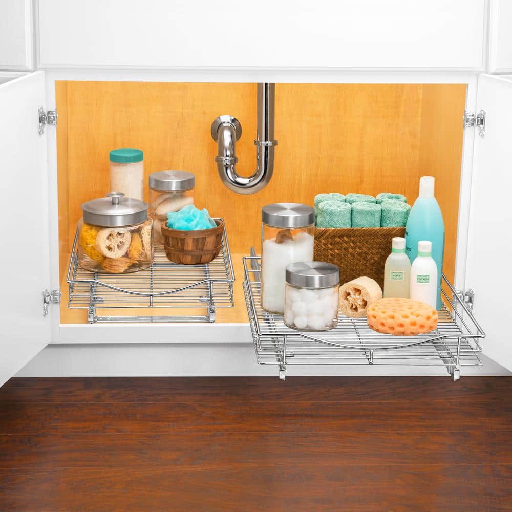Lynk Professional Chrome Slide Out Cabinet Organizer
