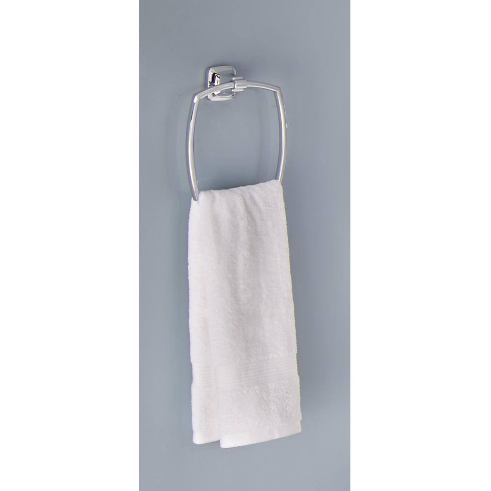 Polished Chrome Modern Wall Mounted Towel Ring