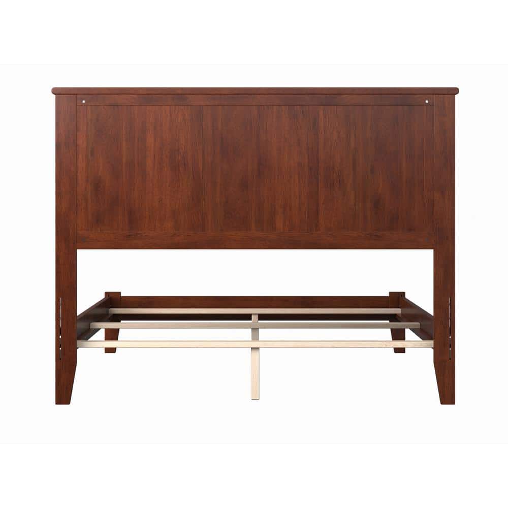 Madison Full Size Walnut Wood Bed Frame with Headboard