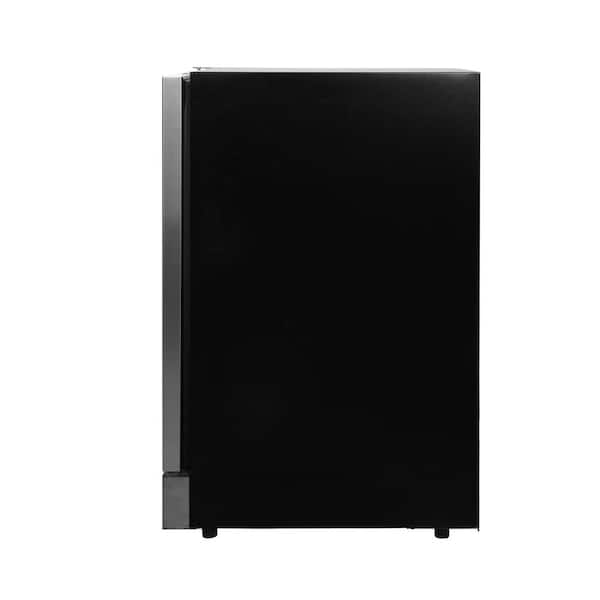 24 in. W Single Zone 41-Wine Bottle Beverage and Wine Cooler in Stainless Steel