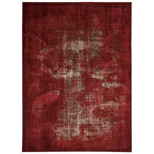Karma Red 4 ft. x 6 ft. Persian Vintage Area Rug