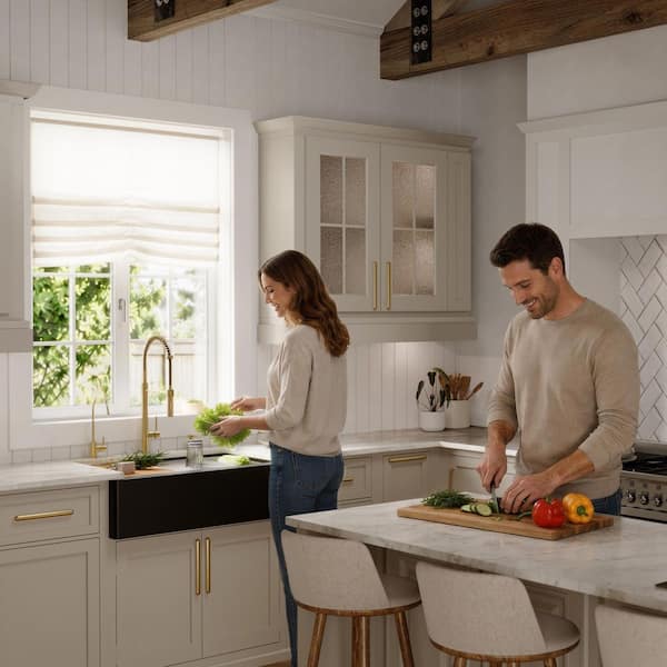 Karran QAWS- 740 Quartz 34 in. Single Bowl Farmhouse Apron Front