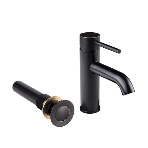 Fontaine Single Hole Single-Handle Bathroom Faucet with Metal Drain Assembly in Oil Rubbed Bronze
