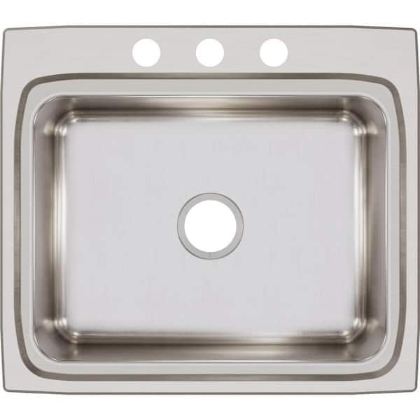 Elkay Lustertone 25in. Drop-in 1 Bowl 18 Gauge  Stainless Steel Sink Only and No Accessories