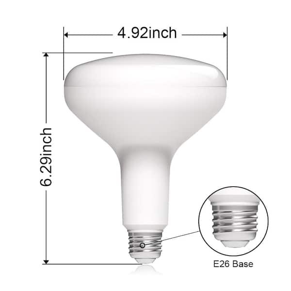 75 Watt Equivalent BR40 CEC Dimmable LED Light Bulb Soft White 6