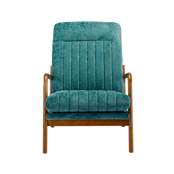 HOMEFUN Modern Mid-Century Upholstered Green Chenille Fabric Accent Chairs with Thicken Cushion