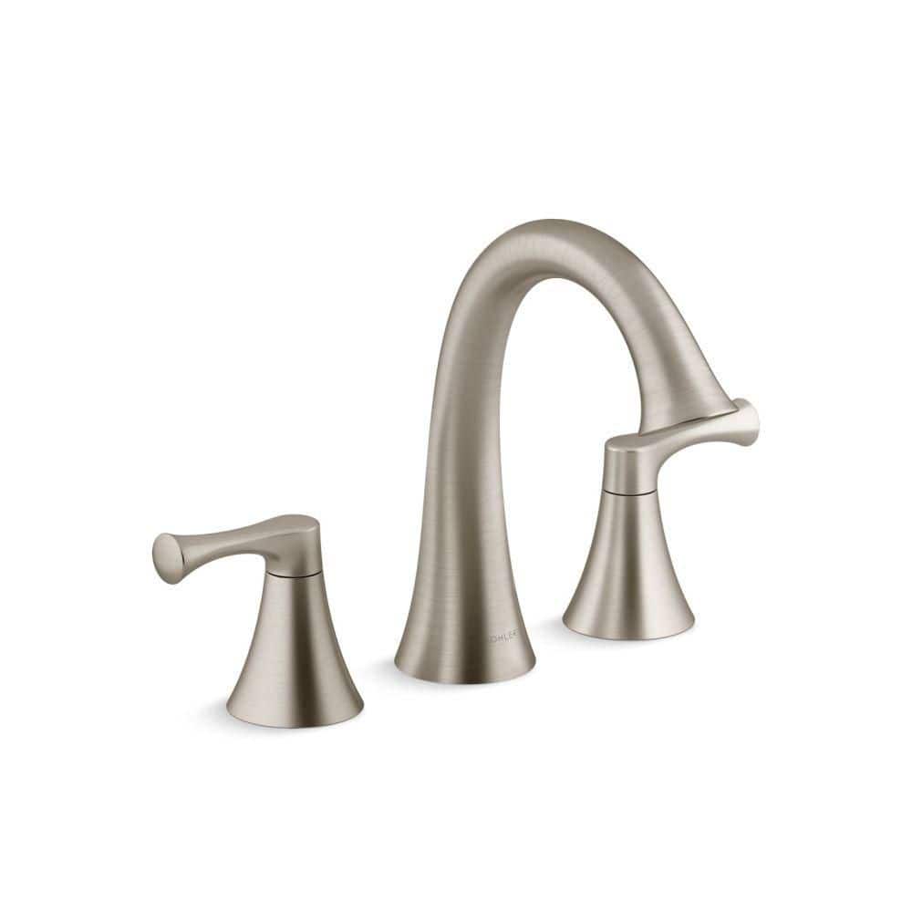 Buckley 8 in. Widespread Double Handle Deck Mount Bathroom Sink Trim Kit In Vibrant Brushed Nickel price history on PriceWatchPro