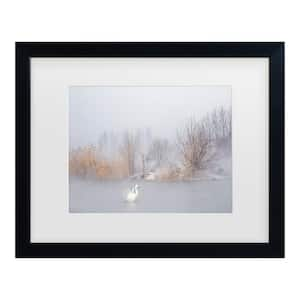 Uu The Winter Swan Matted Framed Photography Wall Art 18 in. x 22 in.