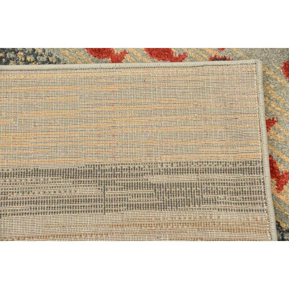 Blue and Beige Rectangular Stain-Resistant Kids Rug