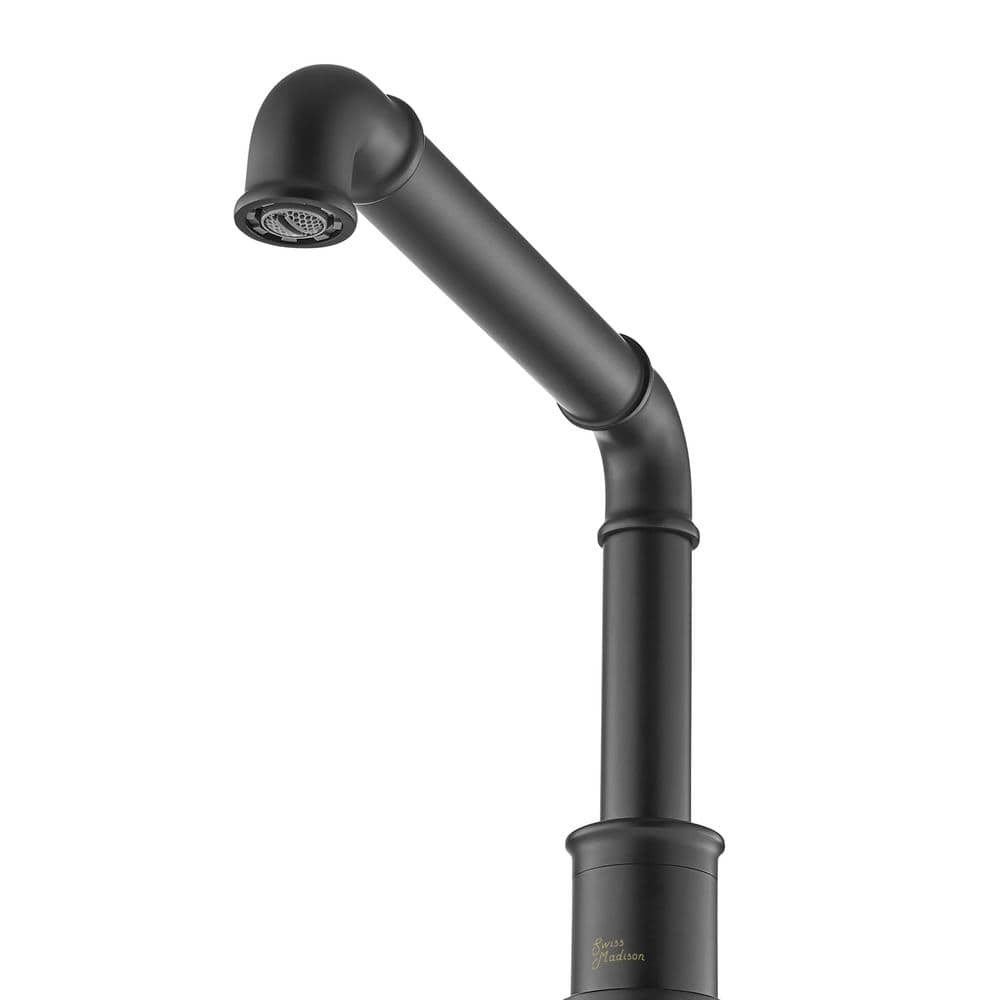 Matte Black Brass Dual Handle Widespread Bathroom Faucet