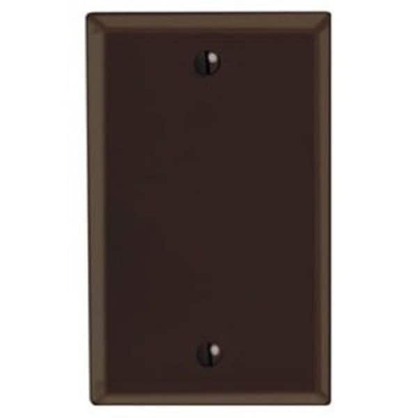 Leviton Brown 1-Gang Blank Plate Wall Plate (1-Pack)