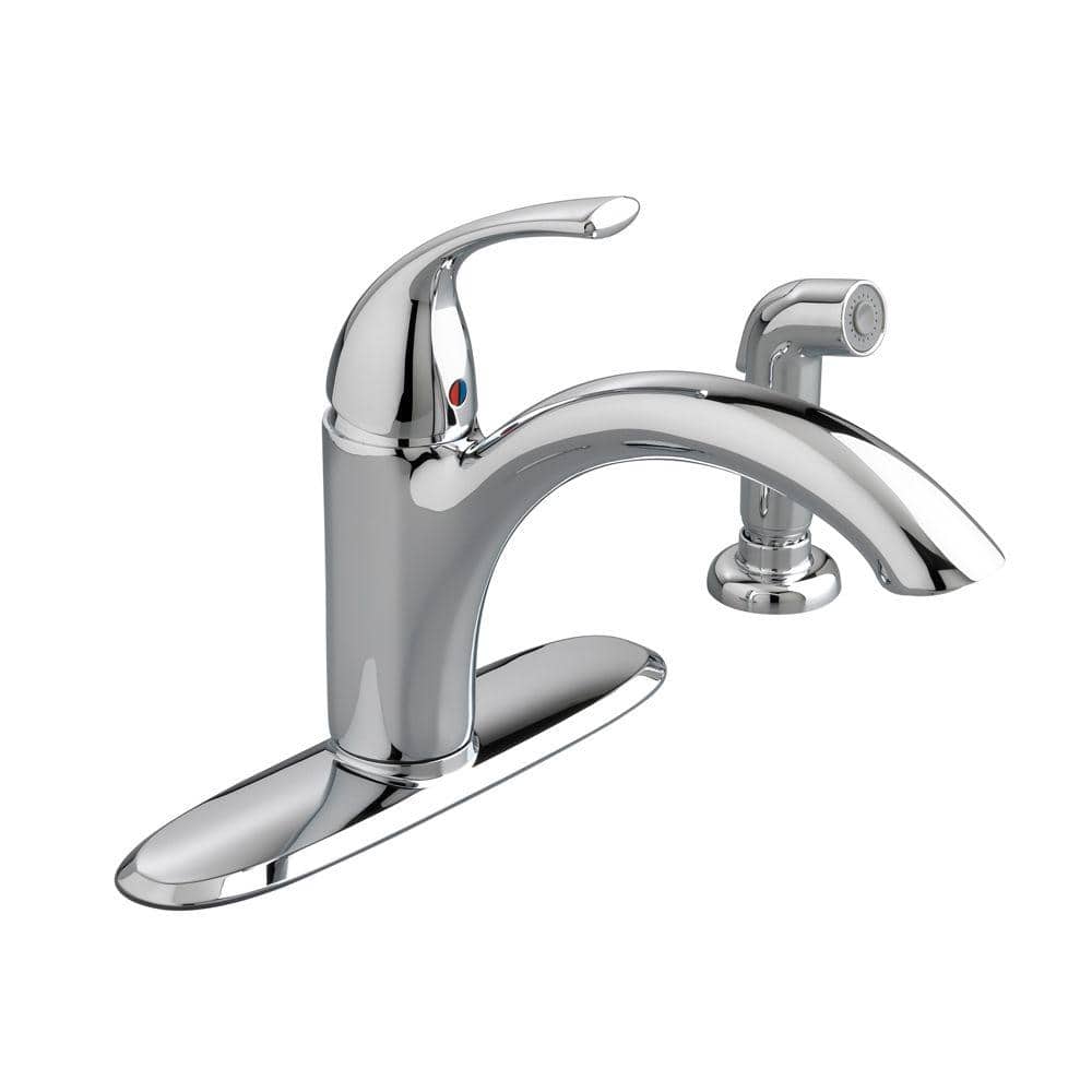 Quince Single-Handle Standard Kitchen Faucet with Side Sprayer 2.2 gpm in P