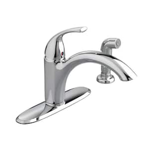 Quince Single-Handle Standard Kitchen Faucet with Side Sprayer 2.2 gpm in Polished Chrome
