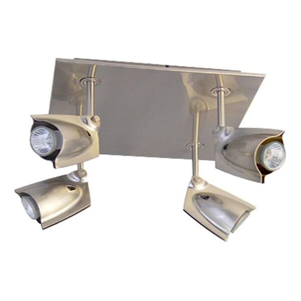BAZZ Accent 14 Chrome Square Ceiling Track Lighting Fixture with 4-Spot