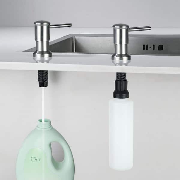 Sink Mount Soap Dispenser with Stainless Steel Brushed Nickel